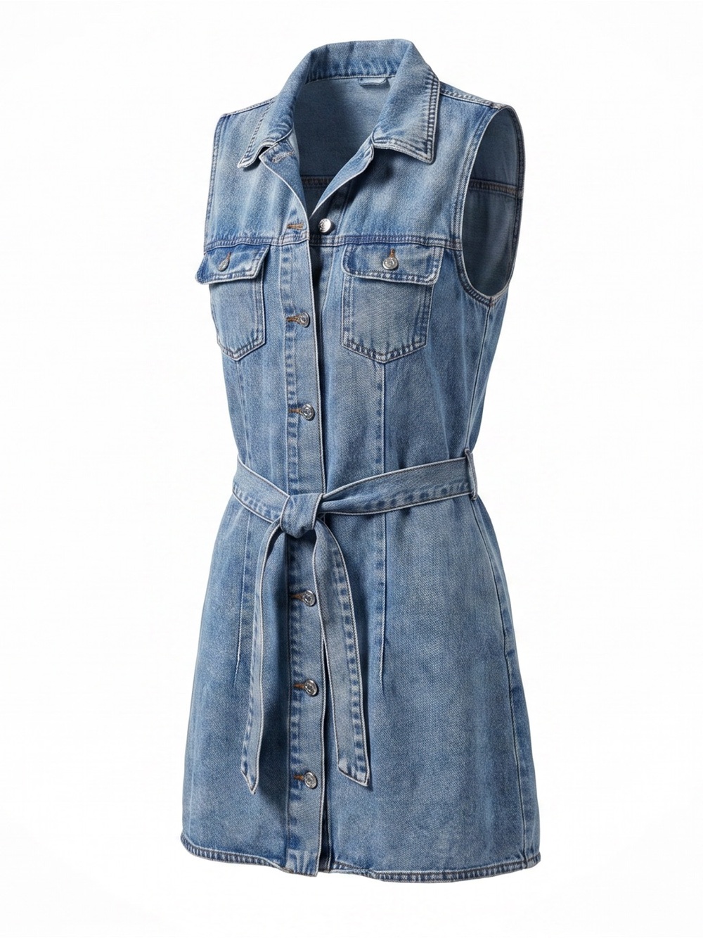 Ci Sono Light Blue Denim Shirt Dress